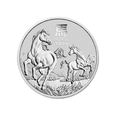 Perth Mint Stříbrná mince Rok Koně Lunar III 2026 1 oz – Zboží Dáma