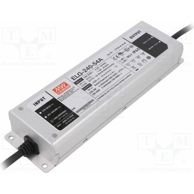 MEAN WELL ELG-240-54A Napájecí zdroj: spínaný; LED; 240W; 54VDC; 2,23÷4,45A; 100÷305VAC