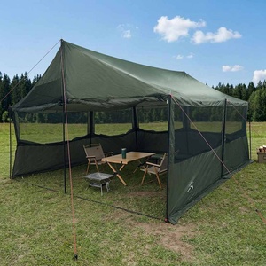 vidaXL Семейна палатка Военнозелен 600 x 400 x 268 см (42028606) Палатка