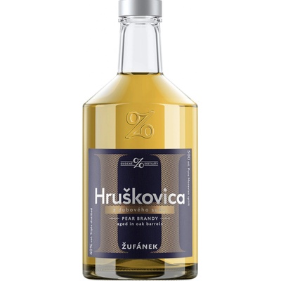 Žufánek Hruškovica z dubového sudu 40% 0,5 l (holá láhev) – Zboží Dáma