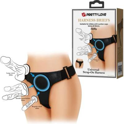 Страп-он бикини, вакуумно закрепване - Bobby Harness Briefs (DEBRA01543)