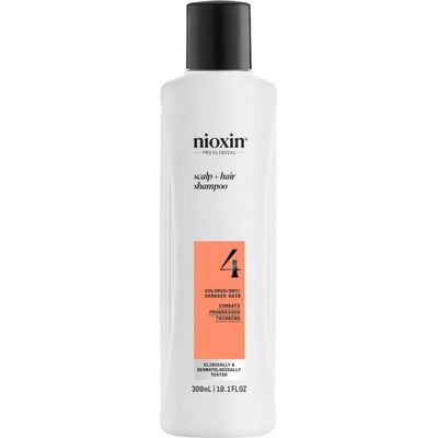 Nioxin System 4 Scalp + Hair Shampoo jemný šampón pre farbené a poškodené vlasy 300 ml