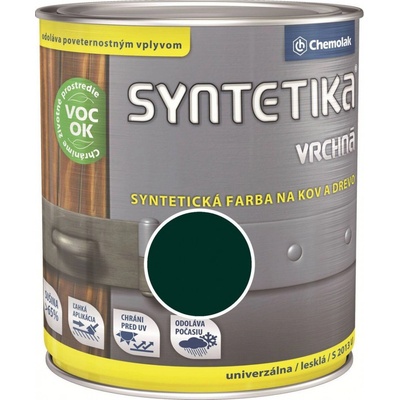 Chemolak Syntetika S 2013 U Farebný email 5700, zelený vagónový, lesklý, 600ml, 246221135700768510
