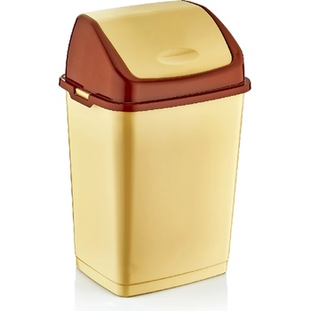 Image 1 of Dünya Plastik DUNYA-Кош с люлеещ капак 10lt. "FANTASY"БЕЖОВ (09702) (0151387)