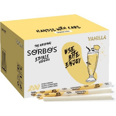Sorbos Jedlá ovocná brčka Vanilka 200 ks