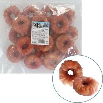 JUKO Snacks Donut s kuracím mäsom mäkký 6 cm 20 ks