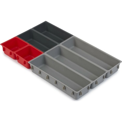 Organizér na příbory DUO BLOX 851675, sada 7 ks, variabilní, šedá, plast, Joseph Joseph