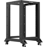 Lanberg Комуникационен шкаф Lanberg open rack 19" 18U 600x800 black (OR01-6818-B)