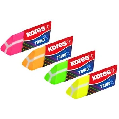 Kores Ластик, KORES "Trino", смесени неонови цветове 40503 (40503)