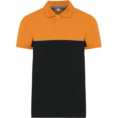 WK Designed To Work WK 210 Unisex polokošile s krátkým rukávem černá oranžová