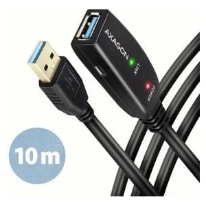 AXAGON USB-A USB Cable - USB-A 10 m Black (ADR-310)