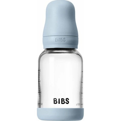 Bibs antikoliková sklenená fľaša so silikon cumlíkom Baby Blue 120ml