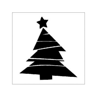 Vánoční strom plastová šablona V11 D 29x29cm – Zboží Dáma