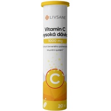 Livsane Šumivé tablety CZ Zinek + Vitamin C 20 tablet