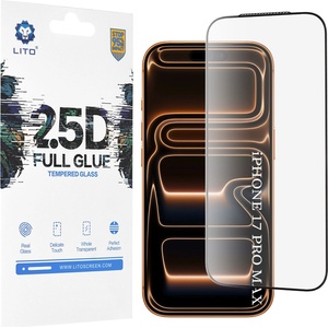 LITO Протектор за iPhone 17 Pro Max - Lito - 2.5D FullGlue Glass - Черен