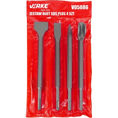 VERKE Súprava dlát SDS Plus 4 ks VERKE Light Duty V05086