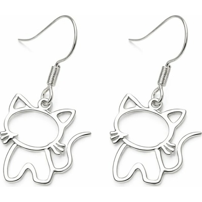 Solla Cute Cat dámske náušnice z ocele 304 strieborné CH-Z-NA31