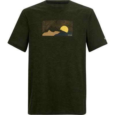 Regatta Fingal Graphic T-Shirt tmavozelené
