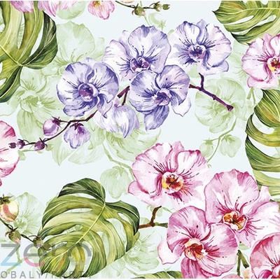Daisy Ubrousky 3N 20ks orchidej s monsterou 33x33cm