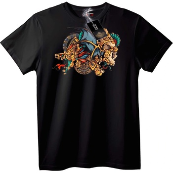 NOONEBRAND Тениска с маянски черепен арт - M, Black