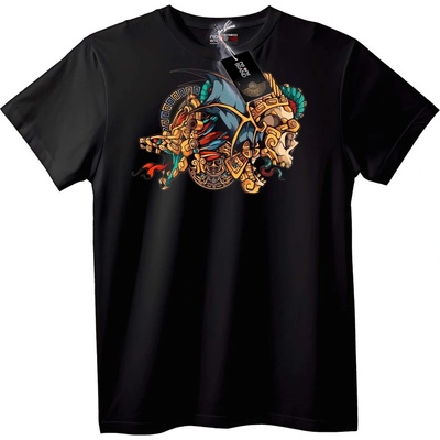 NOONEBRAND Тениска с маянски черепен арт - M, Black