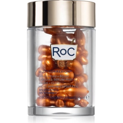 RoC Multi Correxion Revive + Glow активен витаминен нощен серум в капсули 30 бр
