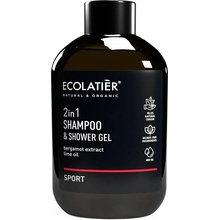 ECOLATIER SPORT POWER Sprchový gél a Šampón 2v1 BERGAMOT a LIMETKA 400 ml