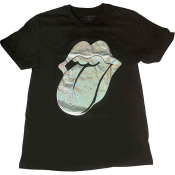 The Rolling Stones Foil Tongue Black S Дамски Риза (RSBLKTS02LB01)