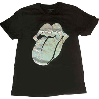 The Rolling Stones Foil Tongue Black S Дамски Риза (RSBLKTS02LB01)