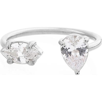 Franco Bene Duo promise ring se zirkony stříbrný 2172