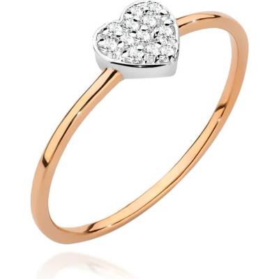 Blink Blink Zlatý prsteň SRDIEČKO s diamantom 1342RDB