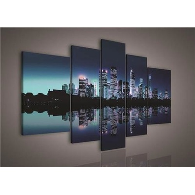 Obraz na plátně noční velkoměsto 102S4A, rozměr 170 x 100 cm, IMPOL TRADE