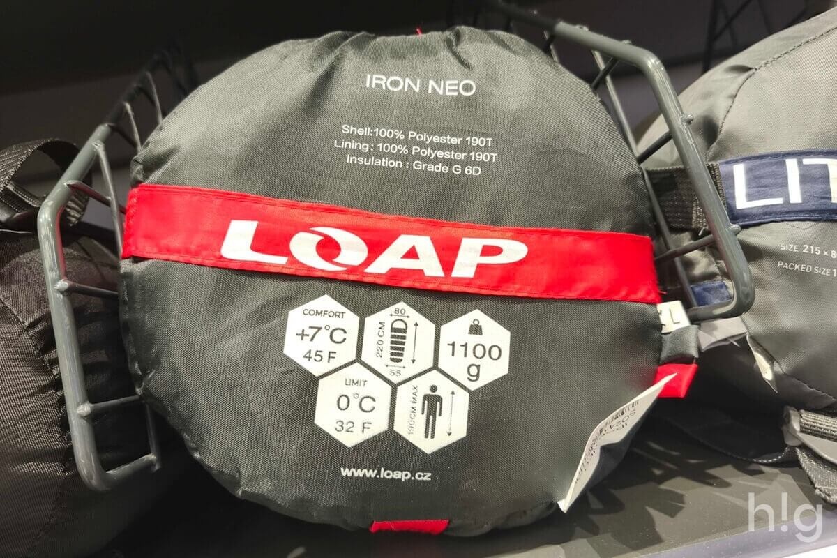 Teplotní limity spacího pytle LOAP Iron Neo