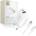 Tech-Protect nca45w-gan 2-port network charger pd 45w / qc3.0 + lightning cable white (5906302336012)