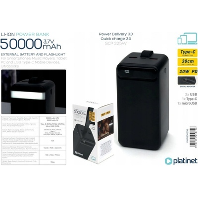Platinet PL0488 50000 mAh čierna