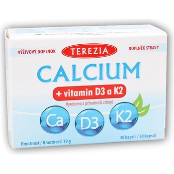 Terezia Calcium+vitamin D3 a K2 30 kapslí
