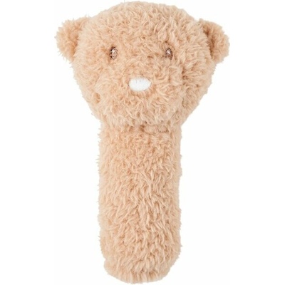 NATTOU Hračka plyšová hrkálka Teddy medvedík 14 cm