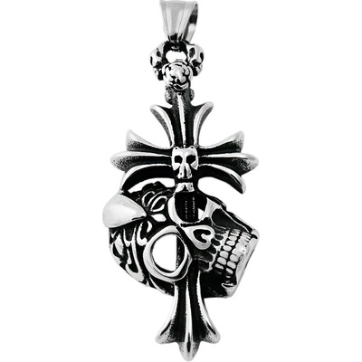 BM Jewellery Pánský přívěsek z chirurgické oceli kříž s lebkou S11313080 – Hledejceny.cz
