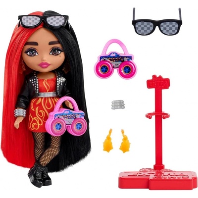 Barbie Extra minis červeno-černé vlasy