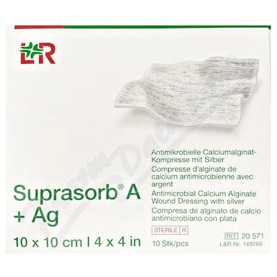 Krytie Suprasorb A+Ag sterilné 10 x 10 cm 10 ks