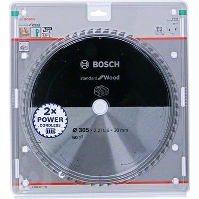 Bosch Pilový kotouč Standard for Wood pro akumulátorové pily 305 × 2,2/1,6 × 30 T60 2608837742