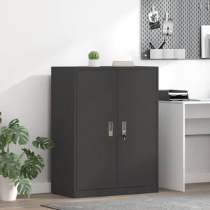 vidaXL Шкаф за съхранение Черен 80 x 40 x 105 см Стомана (891688)