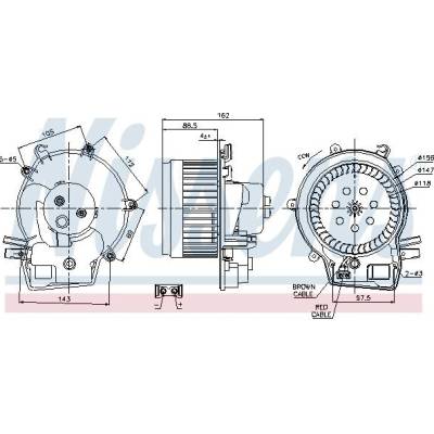 Vnitřní ventilátor NISSENS 87111