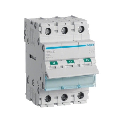 HAGER Spínač SBN380 80A 3P SBN380