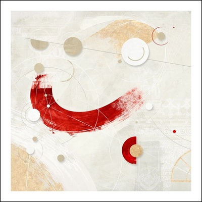 Obraz-Galaxie č.1-Červená 1 deska 70x70