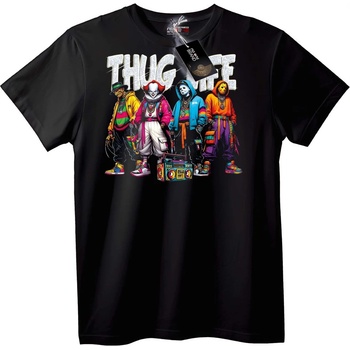 NOONEBRAND Тениска Thug Life Ужас Екип - M, Black