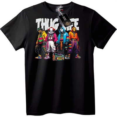 NOONEBRAND Тениска Thug Life Ужас Екип - M, Black