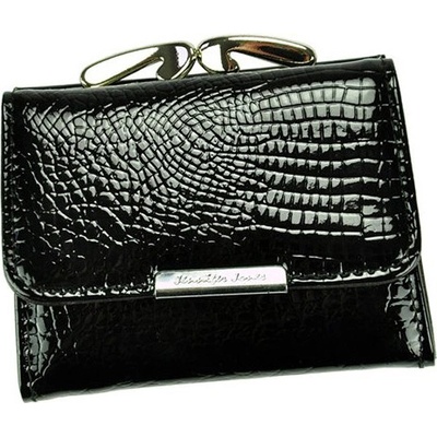 Jennifer Jones Barebag kožená malá dámska peňaženka čierna
