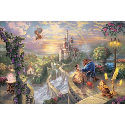 Schmidt Spiele - Puzzle Thomas Kinkade: Disney: Beauty and the Beast Falling in Love - 1 000 piese