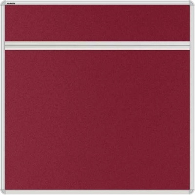 VMS VISION Stolový akustický paraván AKUSTIK ekoTAB oblý roh 80 x 80 cm bordó